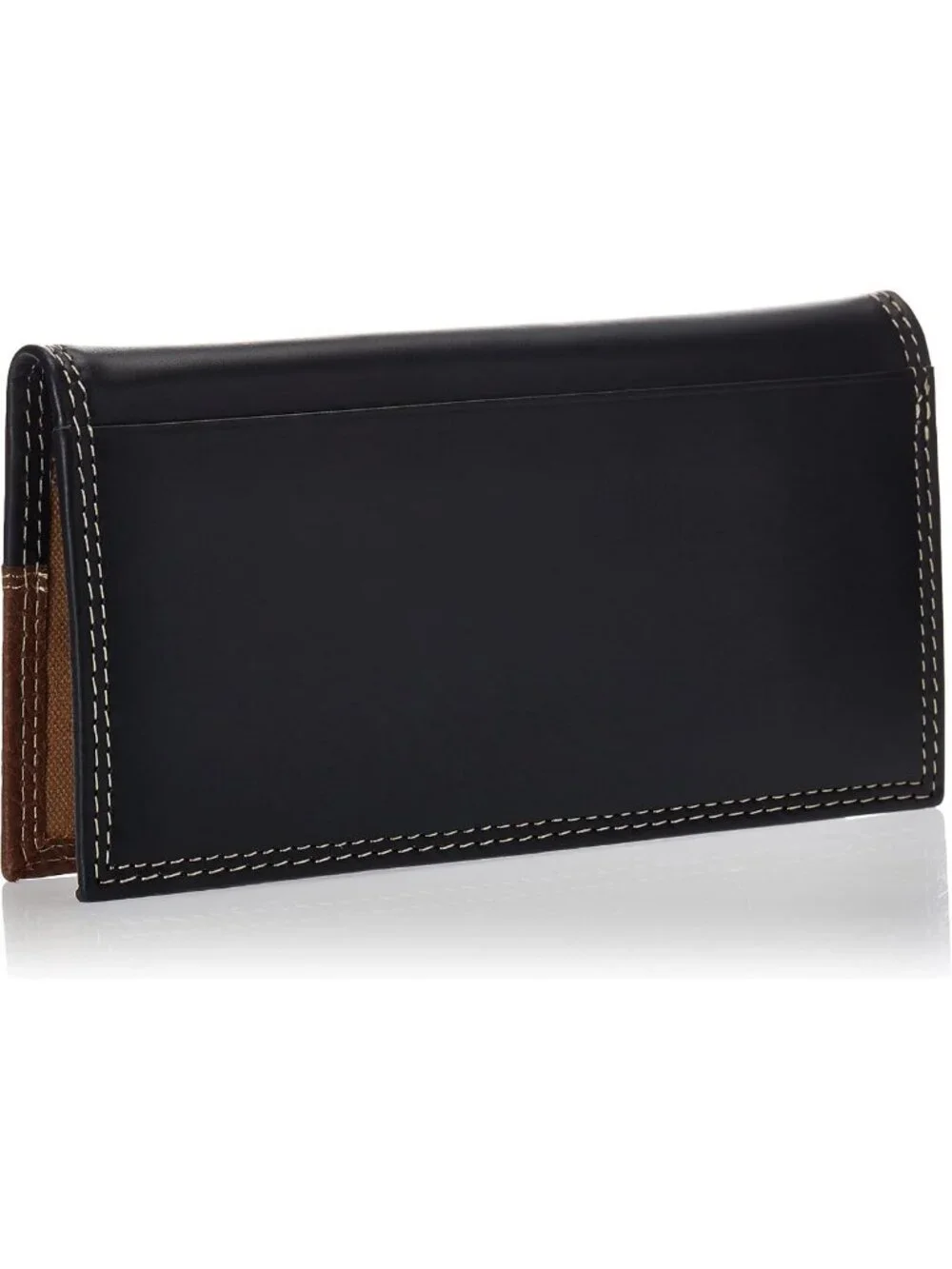 Men's RFID Leather Long Bifold Wallet - Stylish, Durable, Teak Color, One Size